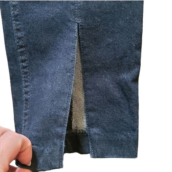 H&M dark wash size High Waisted Split Leg Dark Wash Trouser Denim Jeans - Picture 9 of 9